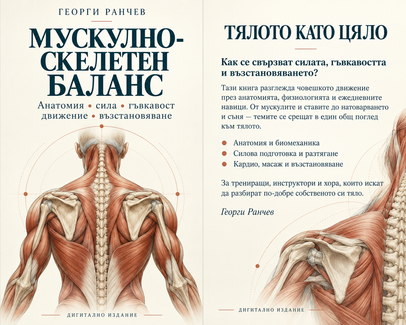 Кремавата анатомична корица на Мускулно-скелетен баланс